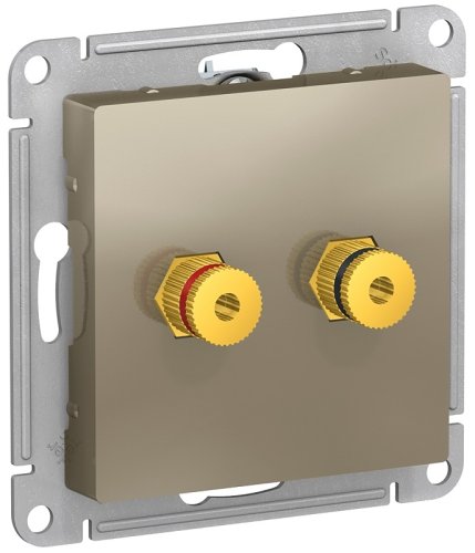 Розетка аудио без рамки Systeme Electric AtlasDesign 2-м. шампань картинка